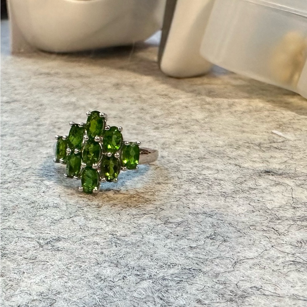 9 Stone cocktail ring 925 SS L/N